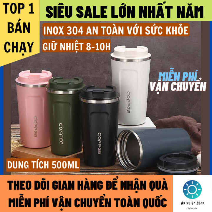 Bình Giữ Nhiệt Coffee Holic Giữ Nhiệt 8-10h Lõi Inox 304 An Toàn Với Sức Khỏe, ly giữ nhiệt, bình nước giữ nhiệt, binh nuoc giu nhiet, cốc giữ nhiệt