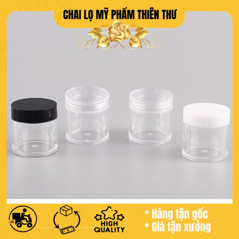 Hủ nhựa trong thân cao 10g chiết mỹ phẩm / hủ đựng kem / chai lọ chiết mỹ phẩm