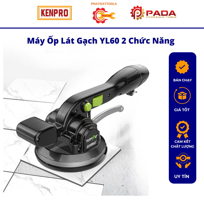 Máy ốp lát gạch 2 chức năng rung-hít cao cấp YL60-Bảo hành 6 tháng