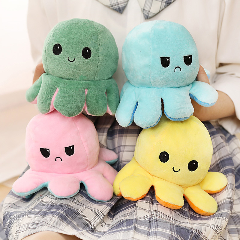 Bạch tuộc cảm xúc , bạch tuộc 2 mặt, bạch tuột cảm xúc bông 20cm, bạch tuộc cảm xúc thú nhồi bông