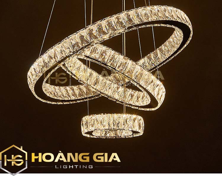 Đèn thả - đèn thả trần phale 3 vòng sang trọng cao cấp
