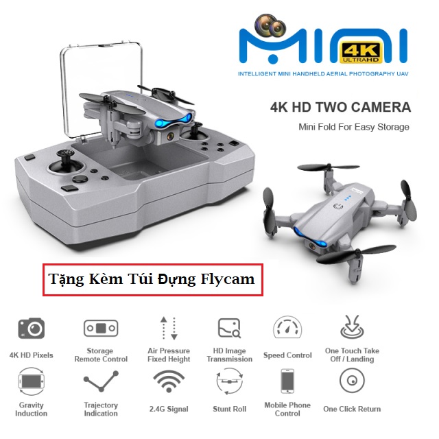 🔥Thám Tử Bay Tí Hon🔥Máy bay flycam mini 4K, drone camera điều khiển từ xa 4 cánh  KY906 siêu chất Mavic GPS - Flycam F87, Flycam mini D2, Q12, máy bay điều khiển từ xa L900, S167