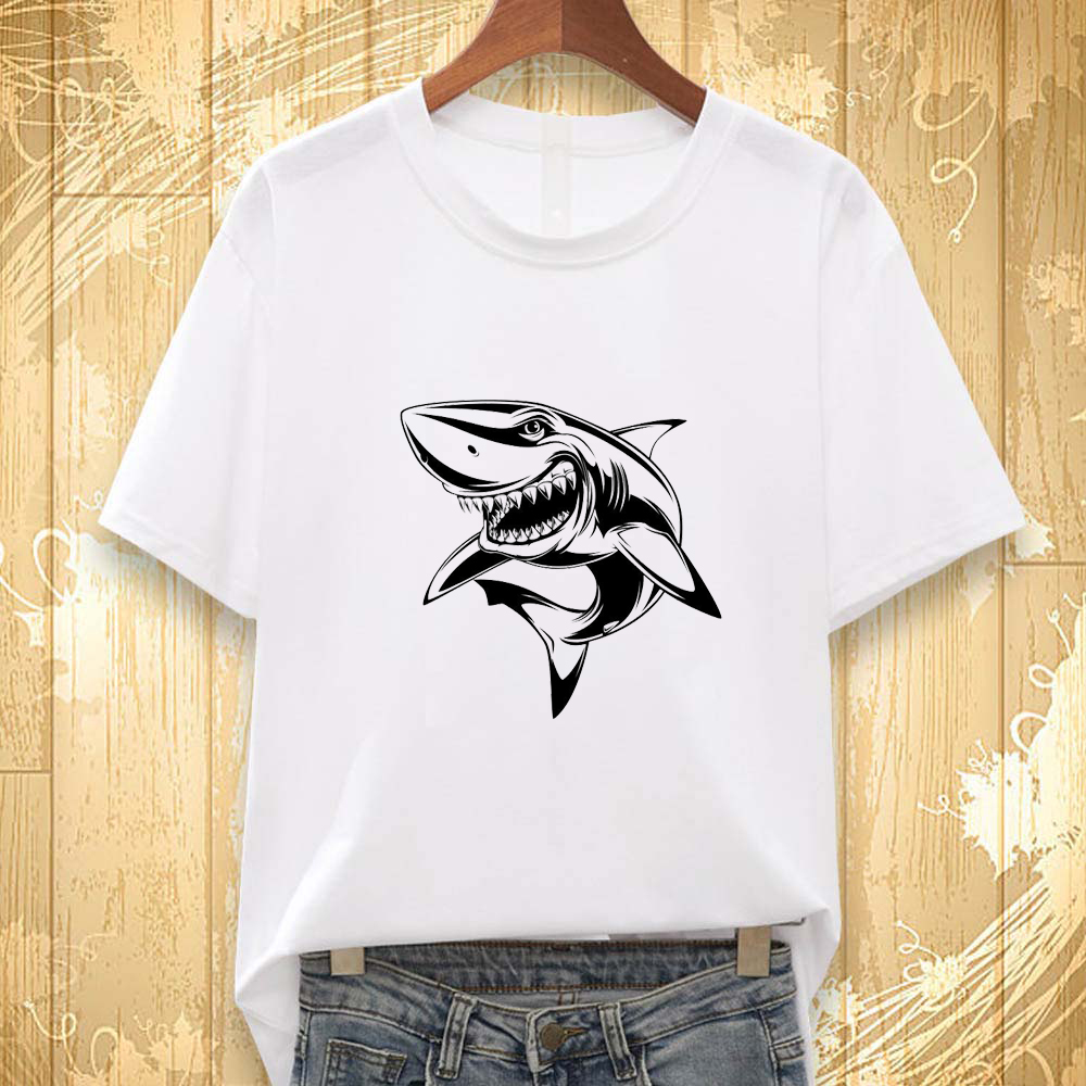 Áo thun nữ in hình cá mập KM502