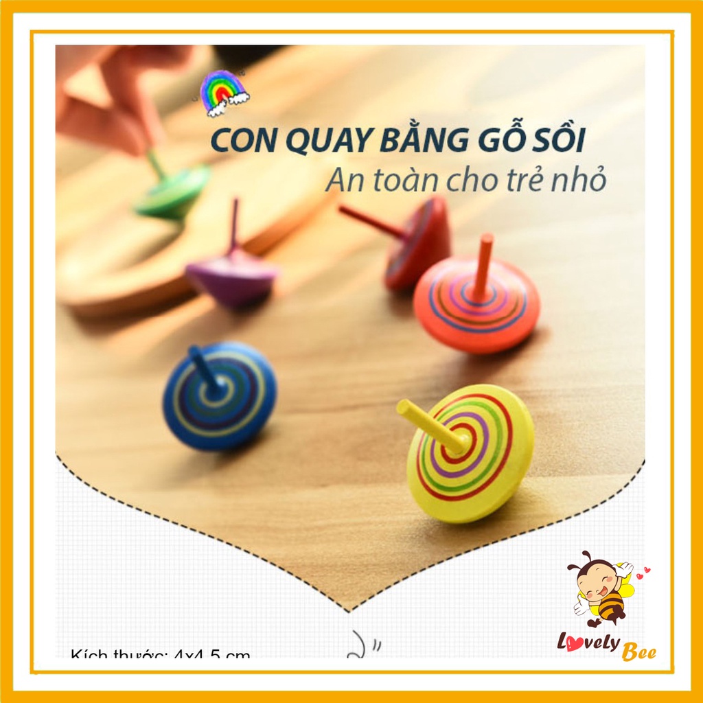 Đồ chơi gỗ - con quay sắc màu