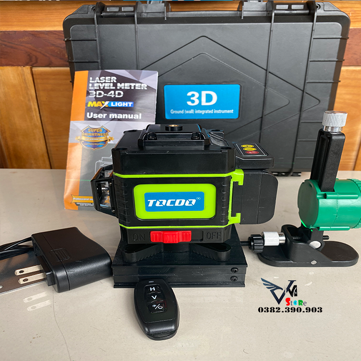 MÁY ĐÁNH THĂNG BẰNG 12 TIA -3D - máy 12 tia lazer có điều khiển từ xa