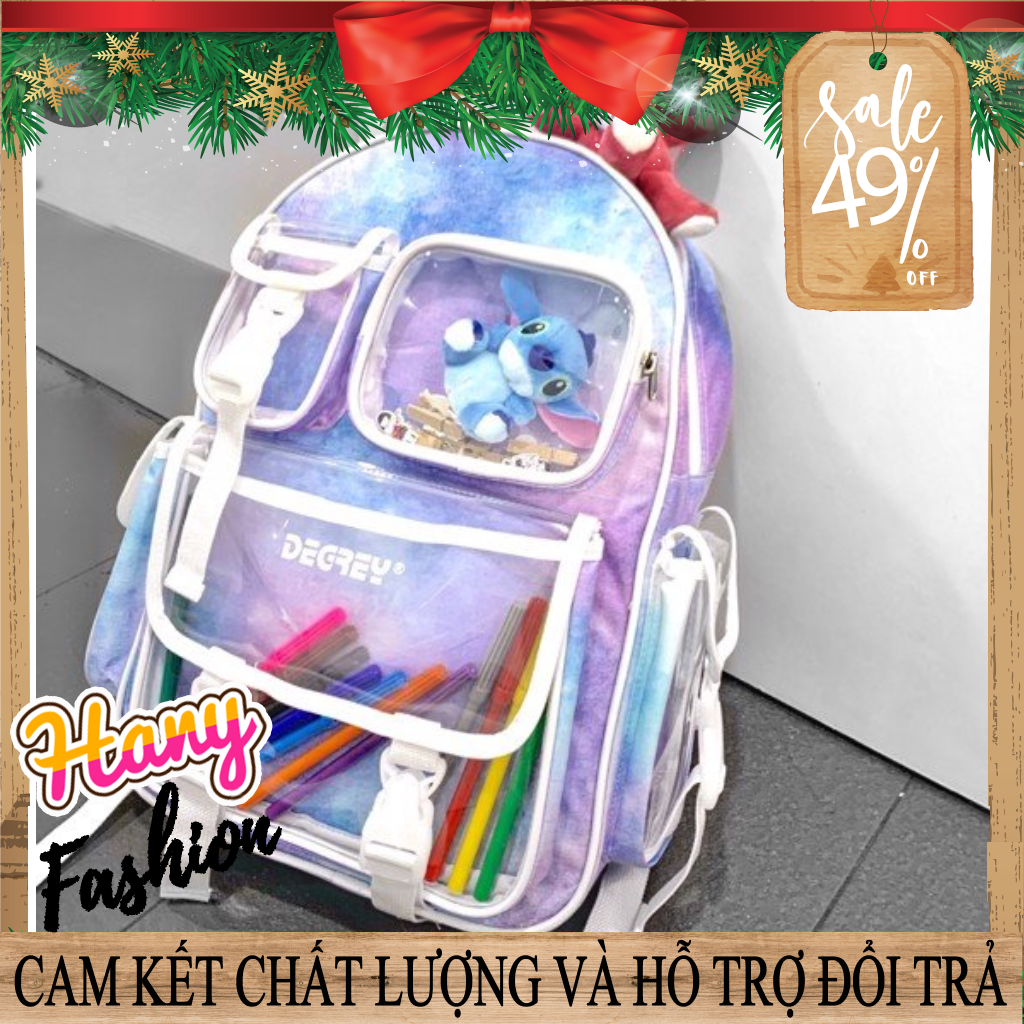 [ Full tag hãng] Balo Degrey Galaxy Backpack được tặng kèm giấy thơm và hoa Kikikaikai mẫu hot 2021 || Hany Shop