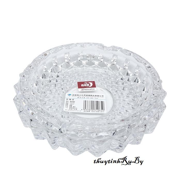 GẠT TÀN THỦY TINH DELI YG1008 - GẠT TÀN THUỐC TRÒN