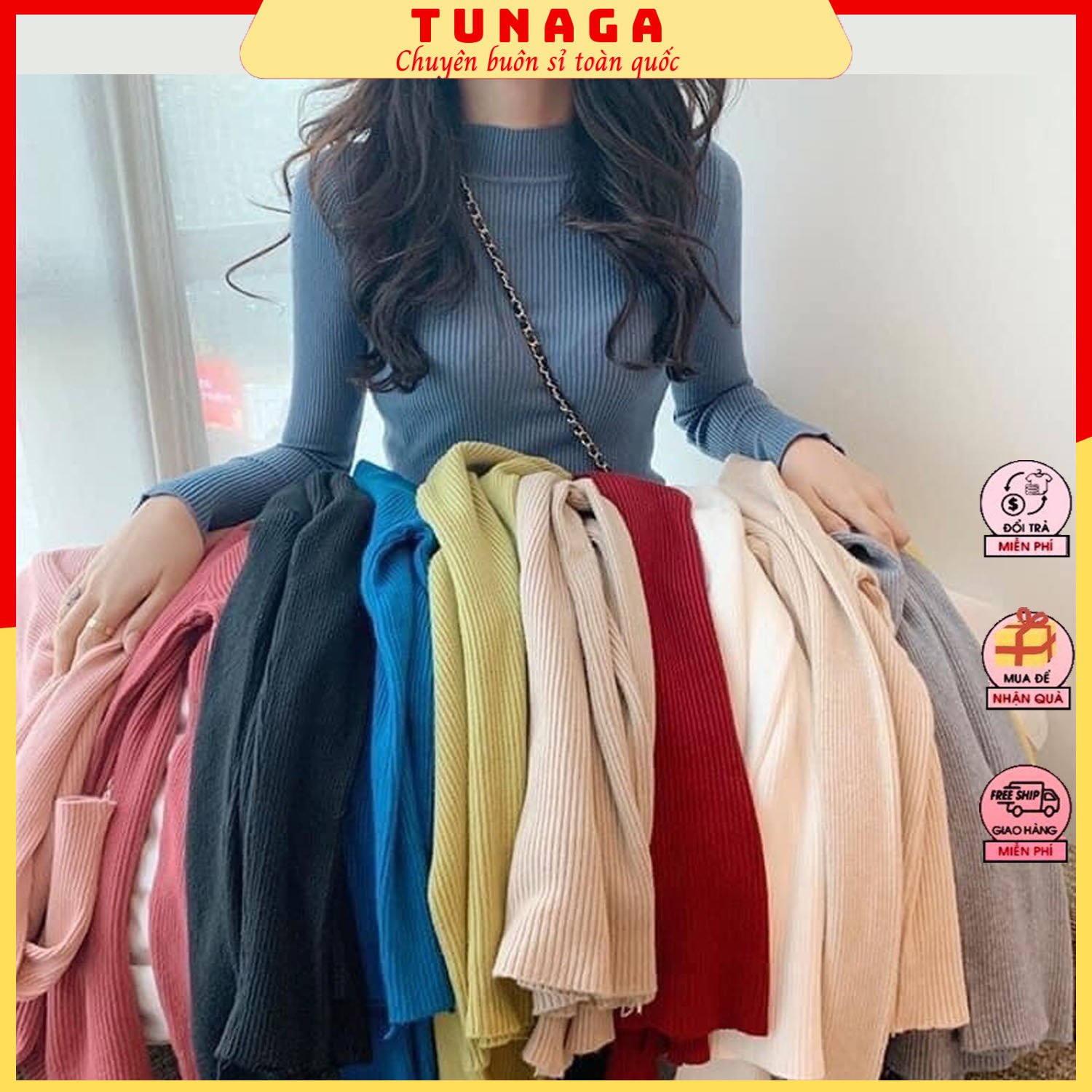 [ÁO NỮ] ÁO LEN NỮ CỔ 3 PHÂN LEN TĂM PHA LÔNG CỪU MỀM MẠI SIÊU ẤM HÀNG QUẢNG CHÂU LOẠI 1