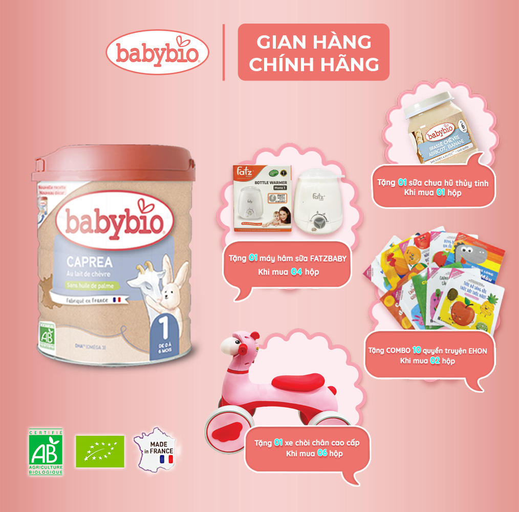 Sữa dê hữu cơ babybio số 1 800g