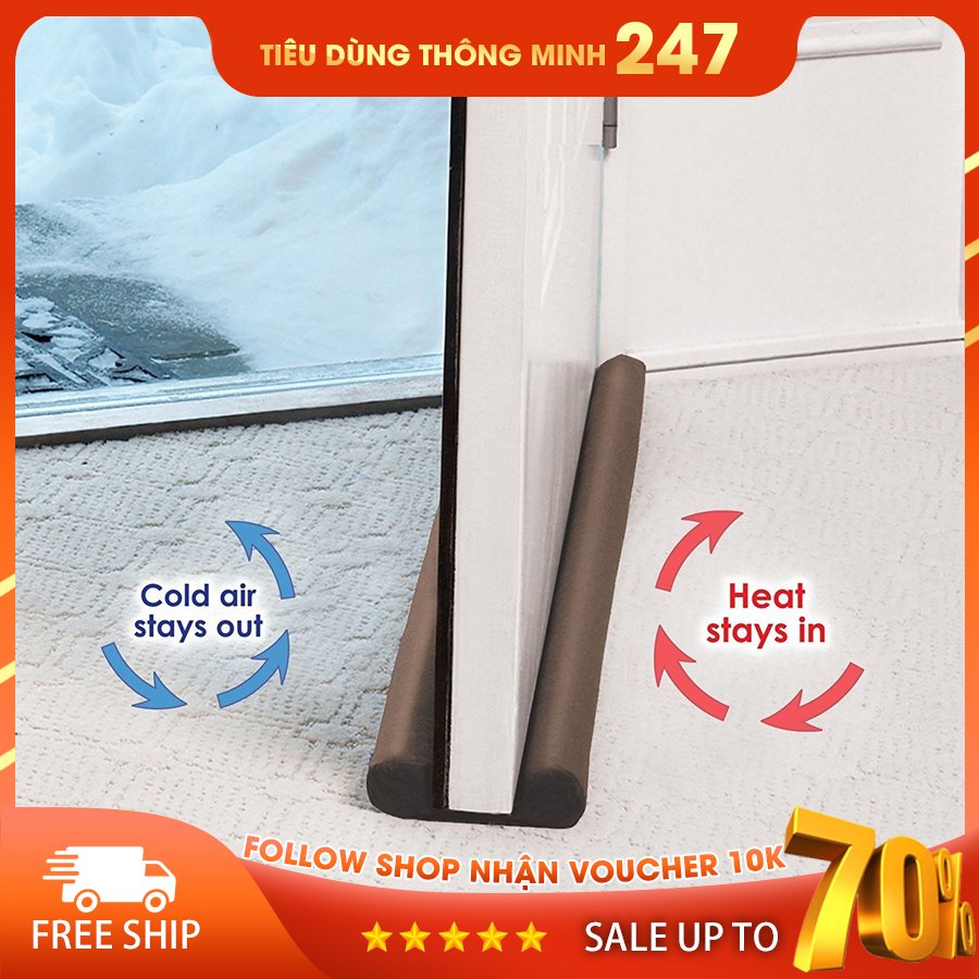 Thanh xốp chắn khe cửa đa năng thông minh - Nẹp xốp chặn khe cửa ngăn gió lùa - côn trùng thanh nẹp xốp chèn cửa ngăn gió chắn bụi