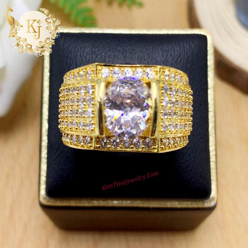 Nhẫn Nam Titanium Bản Tròn Đính Đá Thạch Anh MS TH43.16.09 - Hình Thật - Videos Thật - Tặng Kèm Phiếu Bảo Hành + Hộp Nhẫn Đẹp