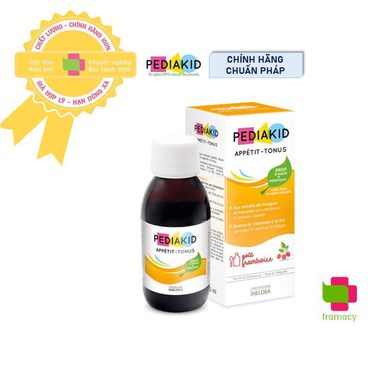 Siro Pediakid Appétit Tonus, Pháp biếng ăn, giúp ăn ngon miệng cho bé 6 tháng tuổi trở lên