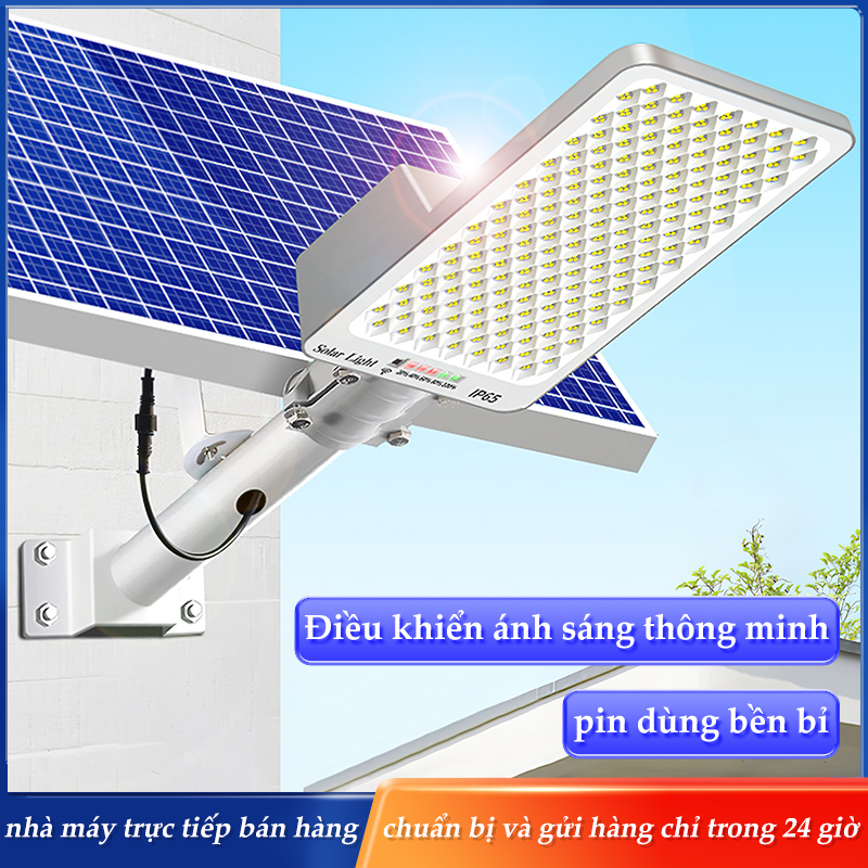 SatelliteĐèn đường năng lượng mặt trời tấm pin rời 800W 400W 300W 200W 150W Có remote Có giá đỡ gắn đèn BH 24 thángChỉ số chống nước tiêu chuẩn IP65418led dùng ngoài đường phố sân vườn