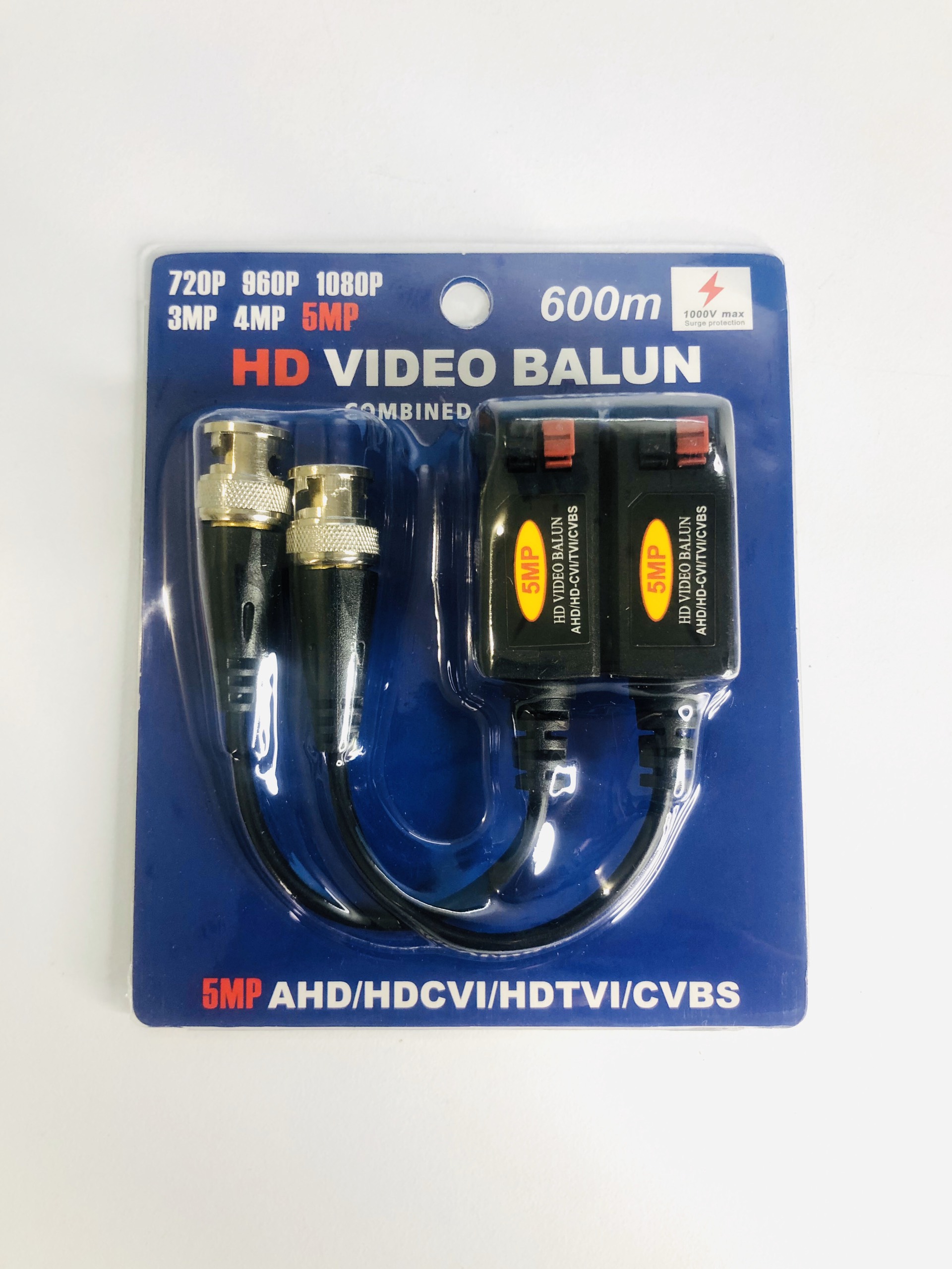 Video balun utp 5mp- 1080p hỗ camera ahd/cvi/tvi khoảng cách lên tới 600m
