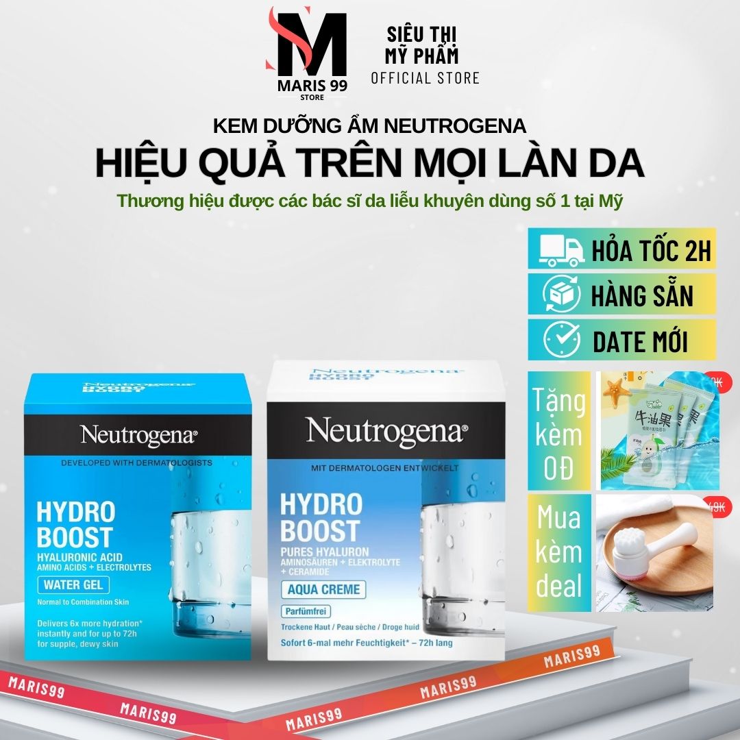 [Bản Pháp] Kem Dưỡng Ẩm Neutrogena Aqua Gel - Gel Cream 50ml _Achoice
