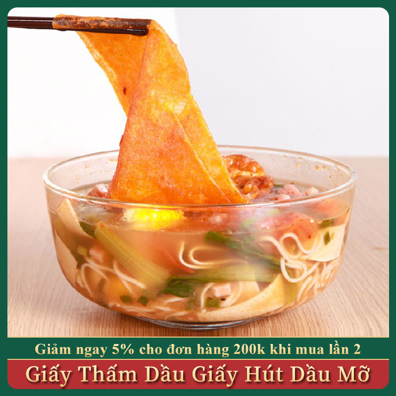 Giấy thấm dầu giấy hút dầu mỡ, giấy thấm hút váng dầu mỡ ăn lẩu, hầm, chiên rán đa năng