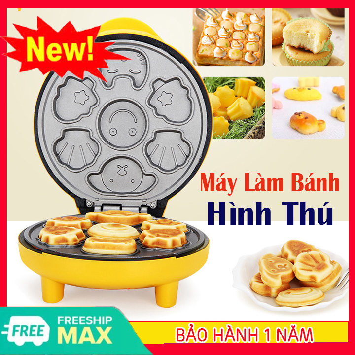 Máy nướng làm bánh mỳ,máy nướng làm bánh đa năng,khuôn làm bánh hình thú, Máy Nướng Bánh Hình Thú Magic Thiết kế cao cấp, Nướng bánh dễ dàng, Bảo hành 12 Tháng Bởi Shop Cheeryq