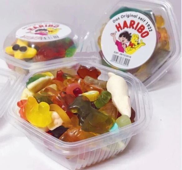 Date 09/2025 kẹo dẻo haribo hộp lục giác 500g đức
