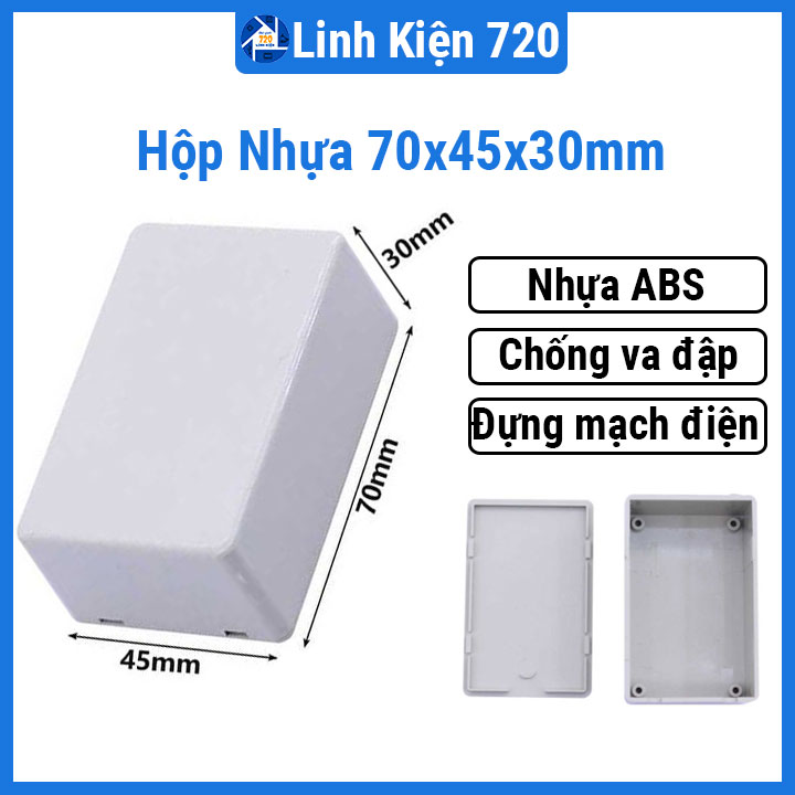 Hộp nhựa đựng mạch điện tử 70x45x30mm bảo vệ  bảng mạch kỹ thuật