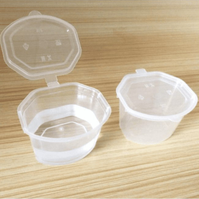 [HCM]50 Cái hộp lục giác nắp liền đựng sốt gia vị nước chấm 3oz 75ml