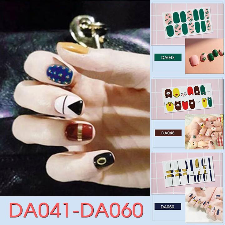 Sticker dán trang trí móng tay họa tiết dễ thương mã DA041 - DA060