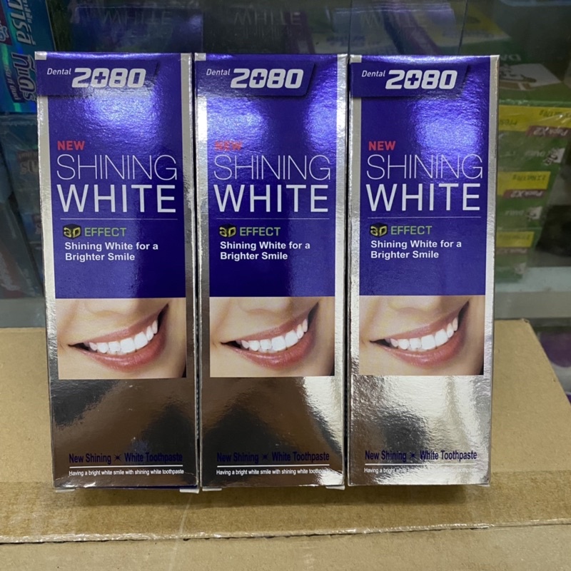 Kem đánh răng cao cấp 2080 shining white 3d effect 100g