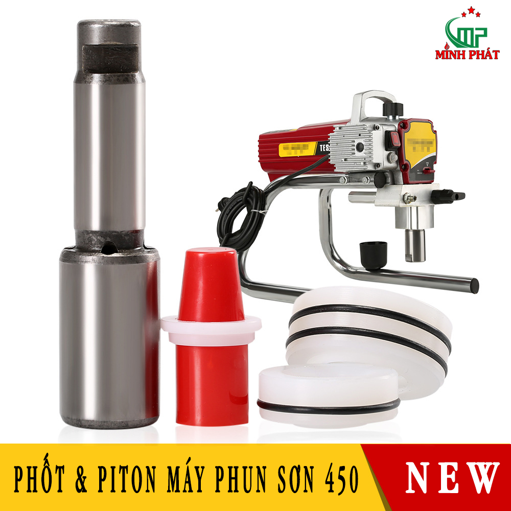 Phốt piton máy phun sơn công nghiệp 450 Minh Phát, ron phốt piton máy phun sơn guke450.