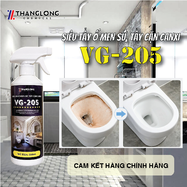 Nước Tẩy ố Sàn Gạch Men,bồn cầu,sen vòi,gạch đỏ Cực Trắng Chai 500ml VG205