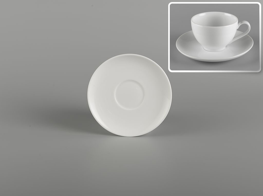 Bộ 5 dĩa lót tách Capuchino 12.5 cm - Daisy Lys - Trắng Ngà