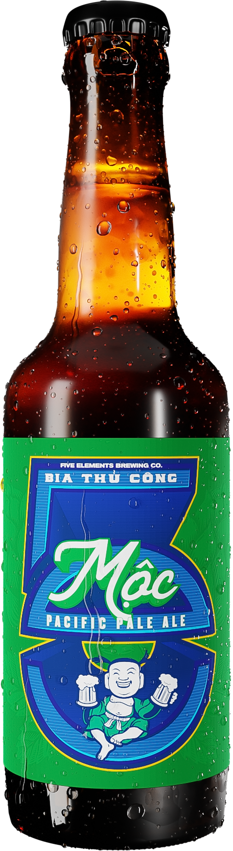 Combo 5 chai Bia Mộc/Bia thủ công/Bia Ngũ Hành/Bia chai 330ml, độ cồn 5.2%/Craft beer