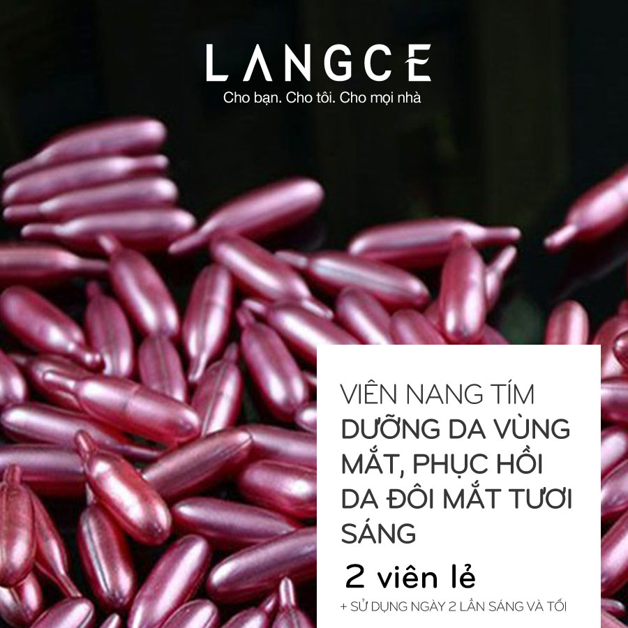 Langce serum collagen+ đẹp da viên nang tím