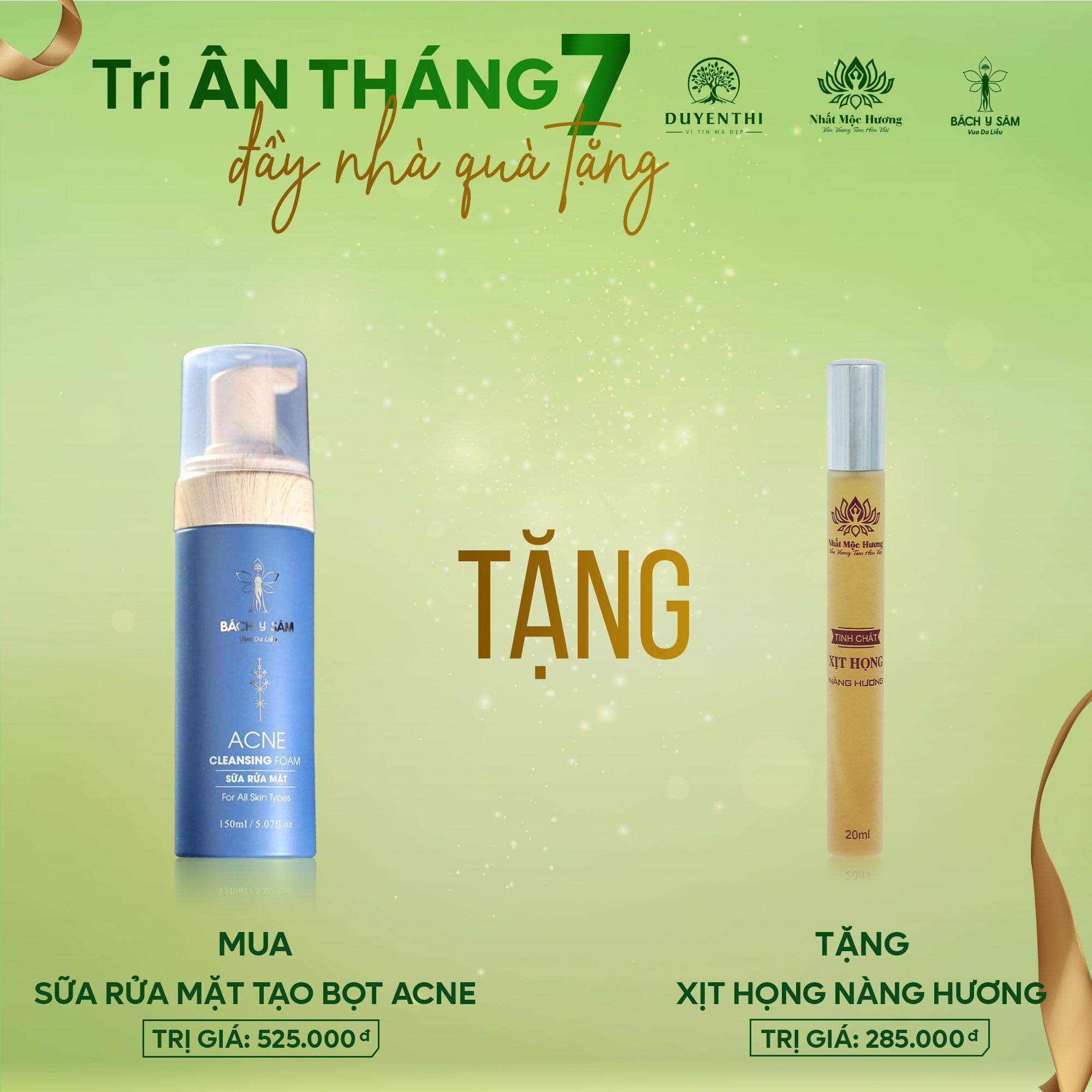 mua Sữa rửa mặt  bọt TẶNG XỊT HỌNG NÀNG HƯƠNG Bạch Linh Bách Y Sâm sạch chuyên sâu 150ml ( mẫu mới)