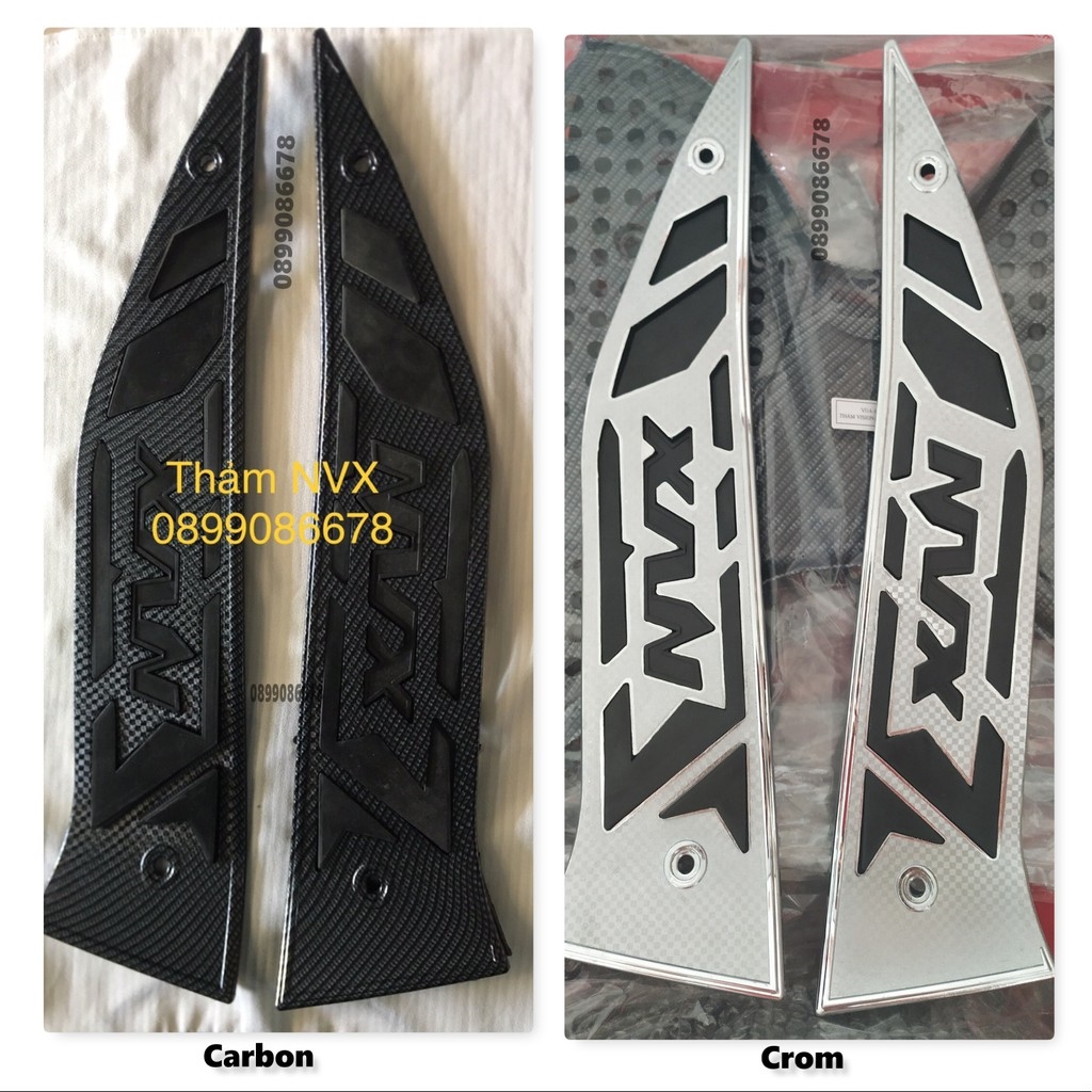 Thảm chân yamaha nvx aerox 125 155 v1 2017 2018 2019 2020 lót sàn lót chân gác chân trước xe máy carbon crom
