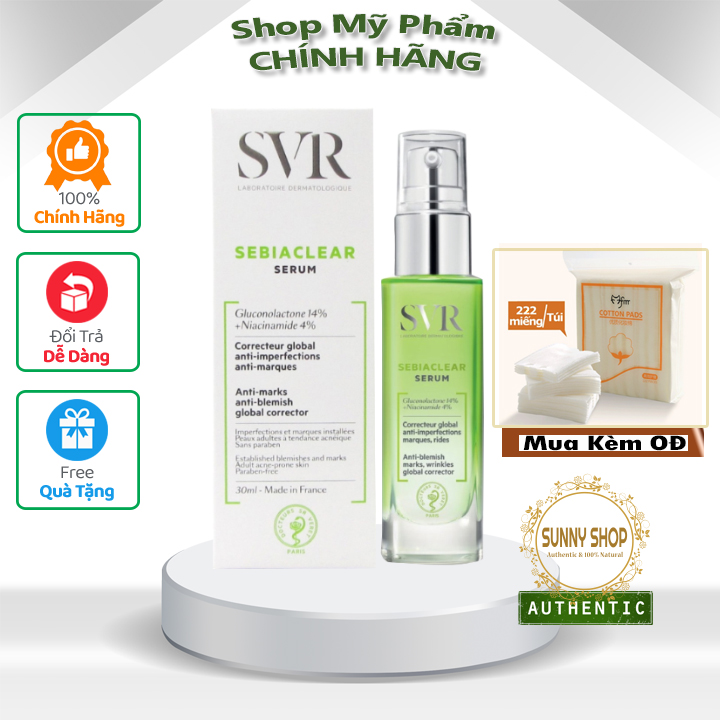 Serum svr sebiaclear 30ml, tinh chất làm giảm mụn & mờ nám thâm