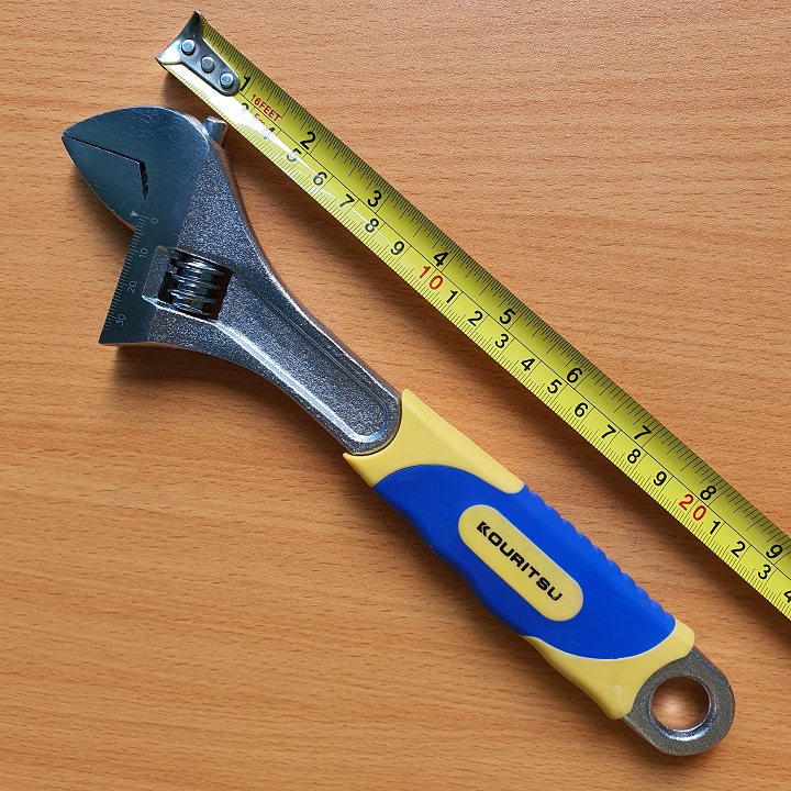 Mỏ lết cán bọc cao su Nhật Bản Kouritsu các cỡ 10 inch - 12 inch,  Bảo hành 12 tháng, Mo let, Mo let da nang, Mo let Nhat Ban