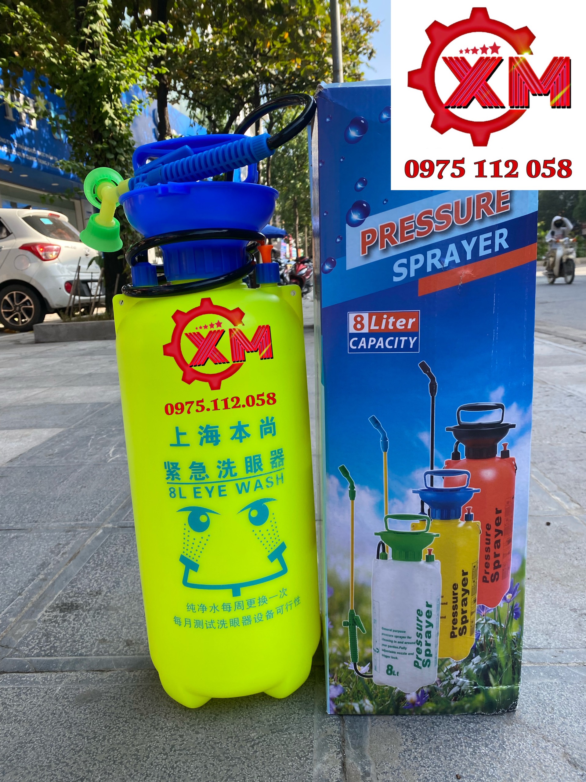 Bình rửa mắt khẩn cấp 8 lít - bồn rửa mắt khẩn cấp,thiết bị rửa mắt khẩn cấp,bình rửa mắt 8 lít