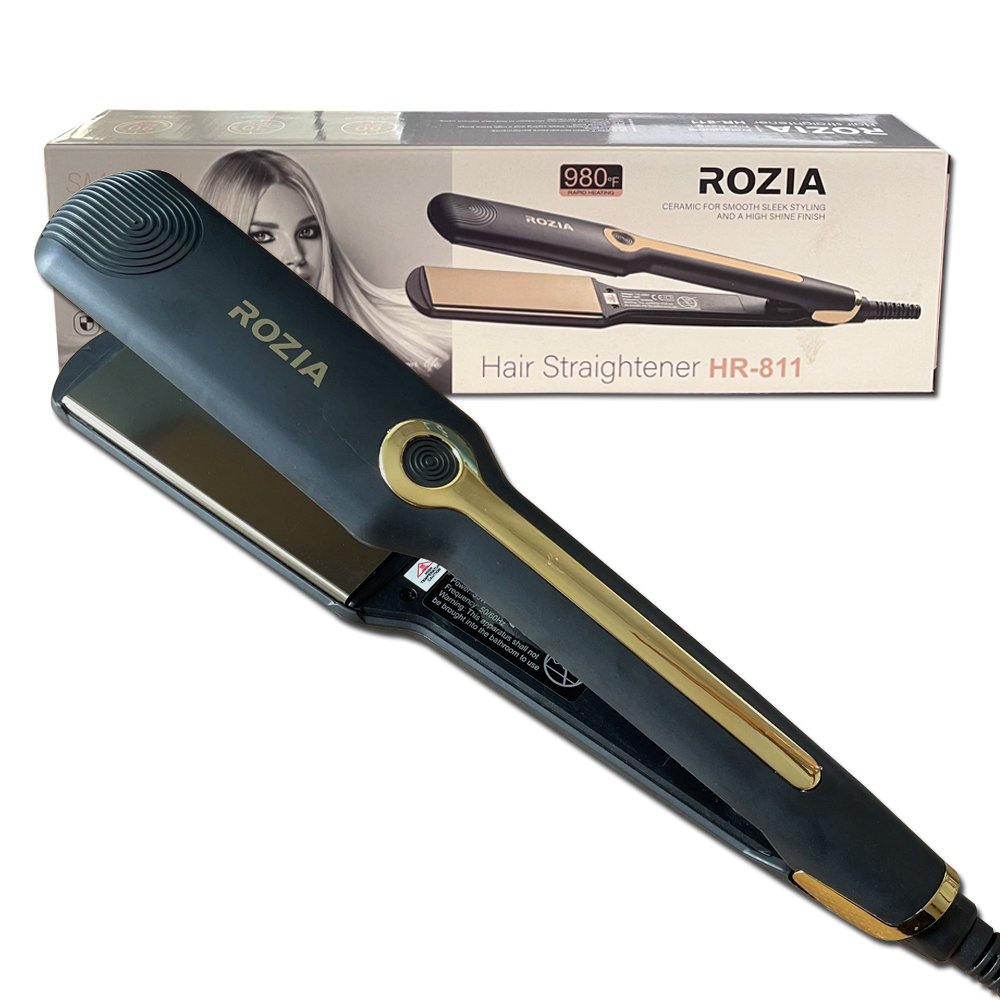 Máy duỗi tóc cao cấp chuyên nghiệp chuẩn salon rozia hr811 - máy duỗi tóc thẳng, máy kẹp tóc vừa tạo kiểu xoăn nhẹ, dụng cụ tạo kiểu tóc