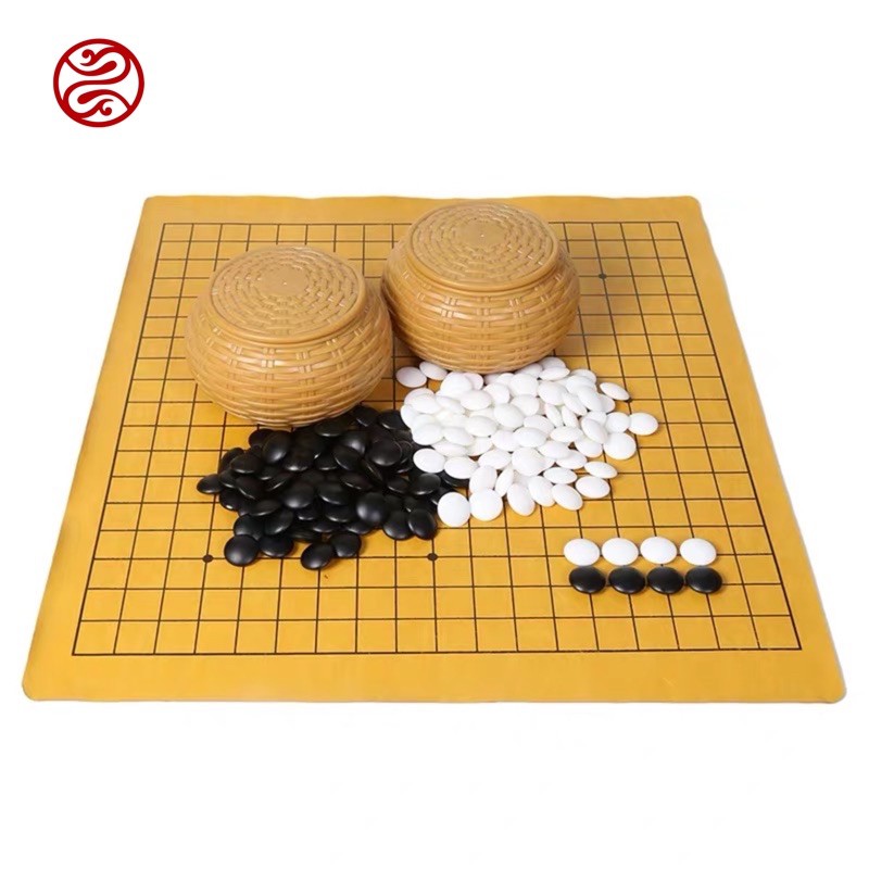 Bộ bàn cờ vây da + hộp nhựa + 361 quân nhựa