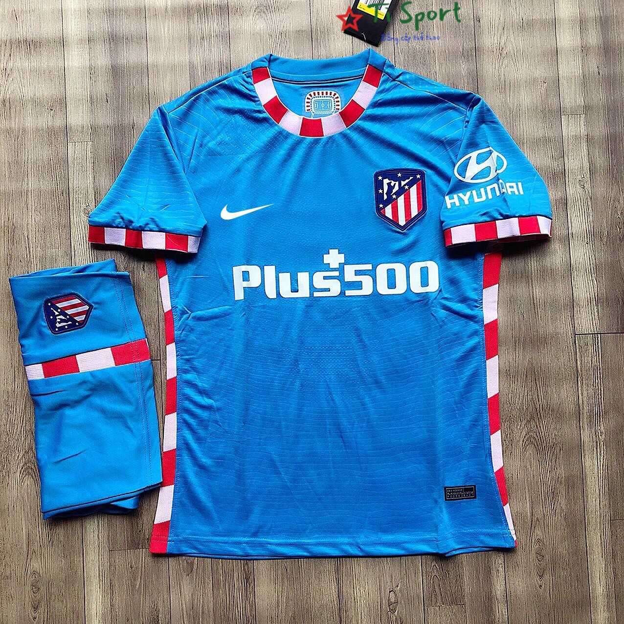 Quần Áo Đá Bóng-Áo Bóng Đá Câu Lạc Bộ Atletico Madrid -XAnh 2022 - Chất Polyeste - Hàng Thái Lan-Chuẩn Thi Đấu Quốc Tế