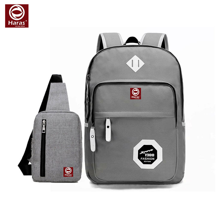Combo Ba Lô Du Lịch Thời Trang HARAS HR133 Và Túi Đeo Chéo HARAS HR147