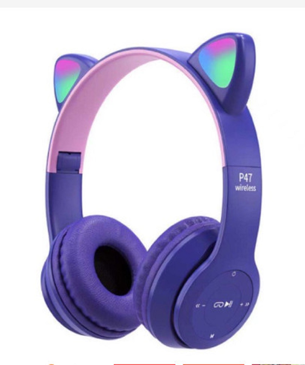 Tai Nghe Mèo Bluetooth P47M, Tai Mèo Dễ Thương