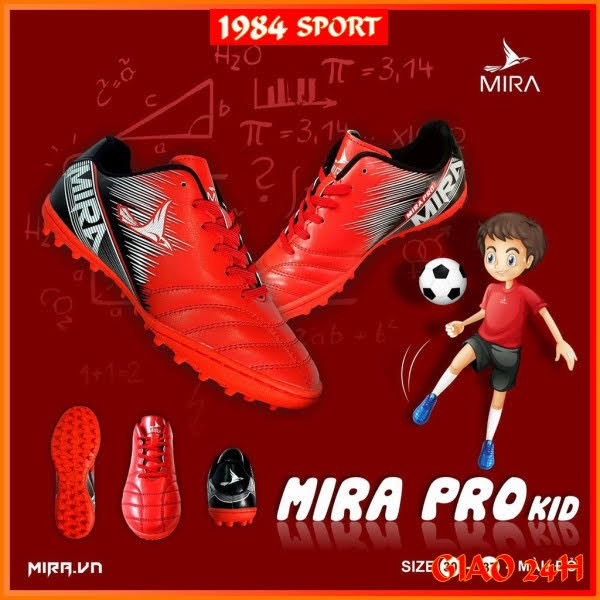 Giày đá bóng người lớn, giày đá banh sân cỏ nhân tạo mira pro chất liệu da pu cao cấp mẫu mới nhất 2021
