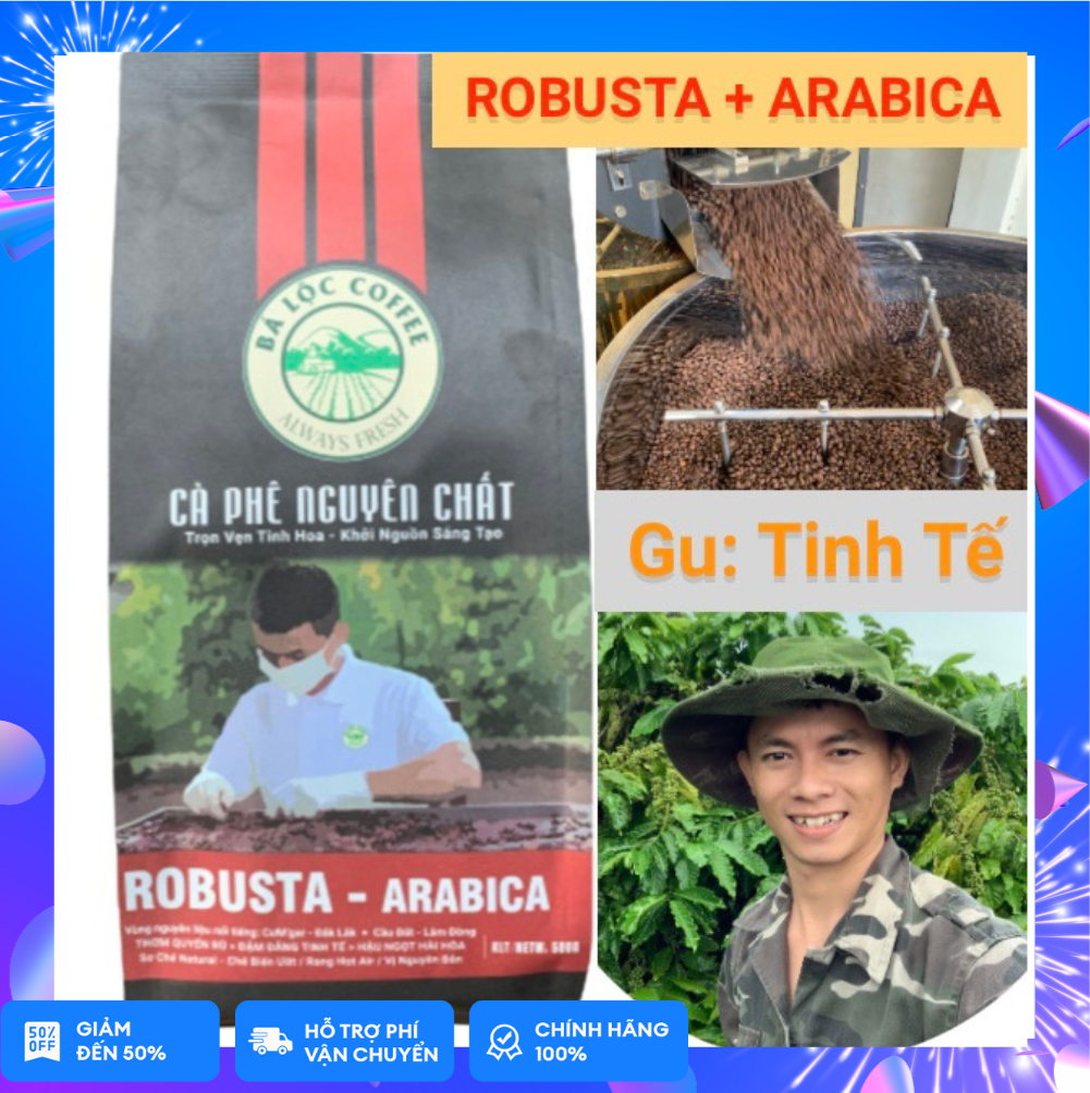 1kg cà phê kết hợp giữa 80% robusta & 20% arabica mang đến vị nếm tinh tế - đắng vừa - thơm quyến rũ - hậu ngọt trái cây