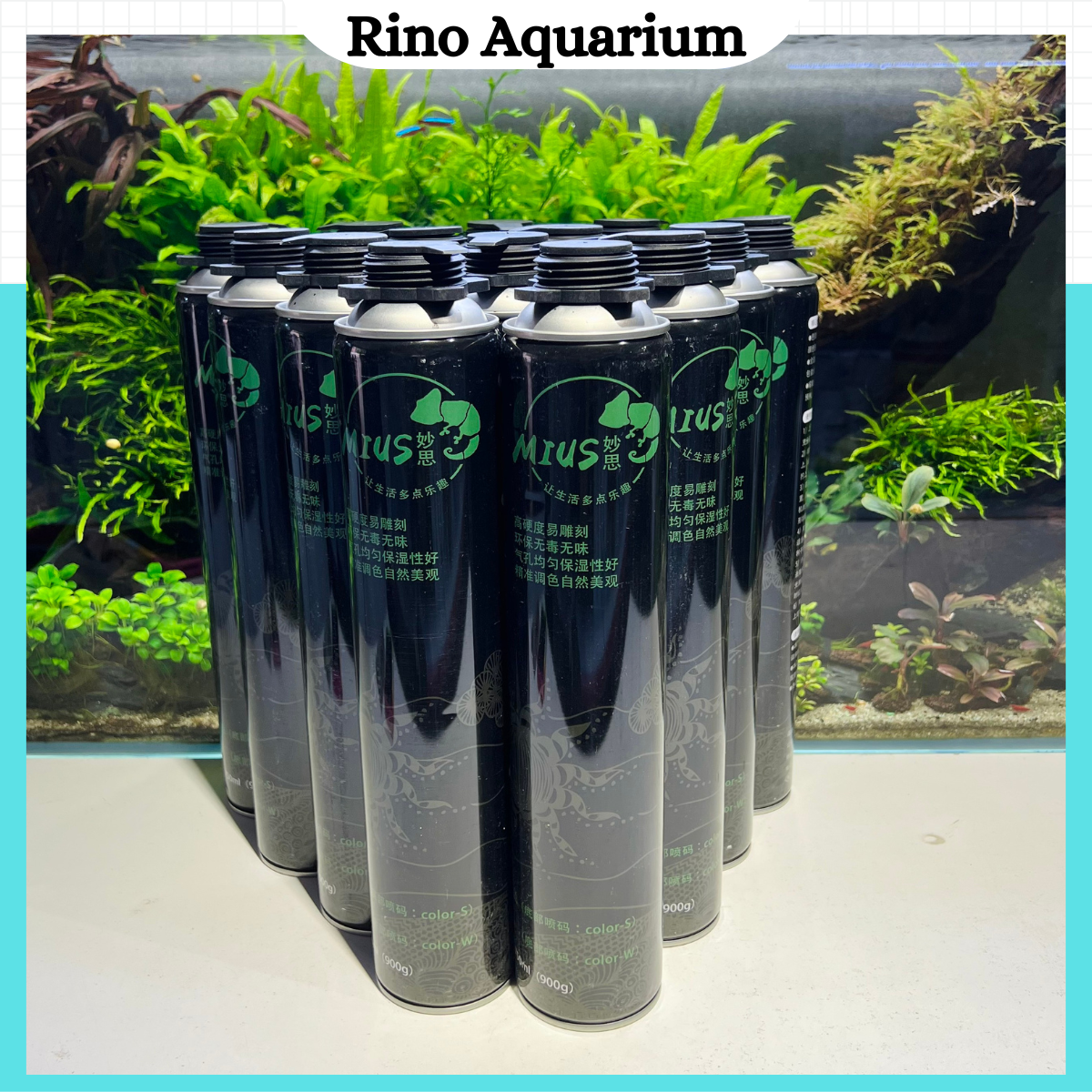 Foam xịt mius tạo hình bố cục, background cho hồ bán cạn| keo xịt tạo khối cho hồ, tường rêu, kết dính layout hồ cá
