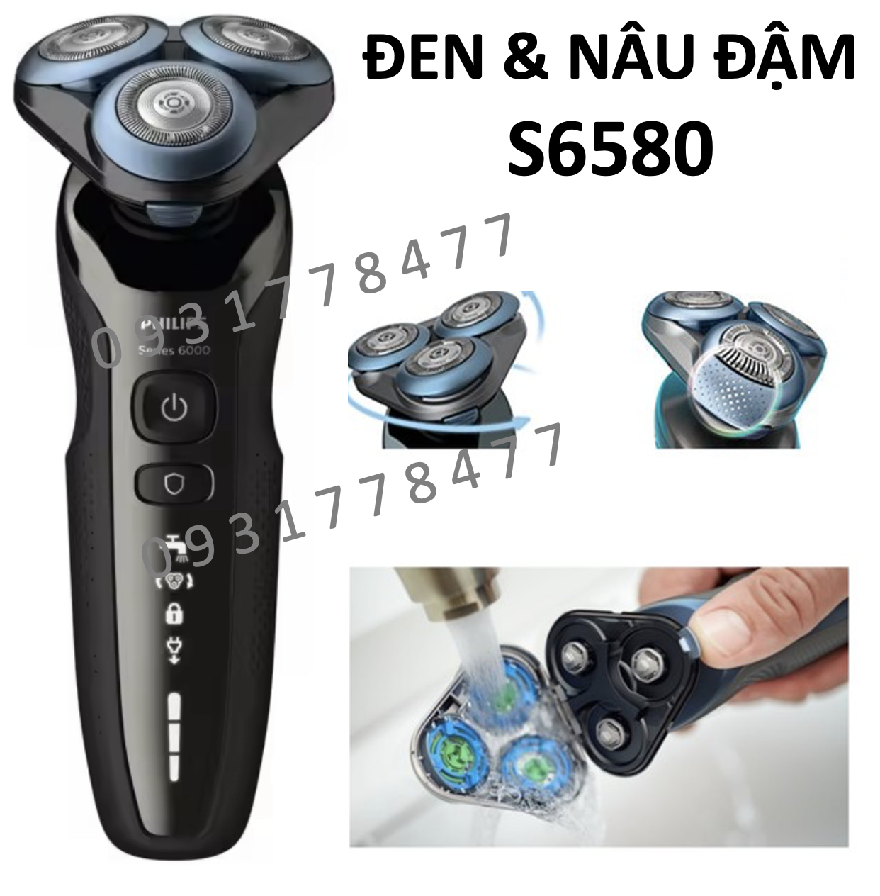 Máy cạo râu Philip s Seri 6000 - S6580 (Bảo hành 12 tháng)