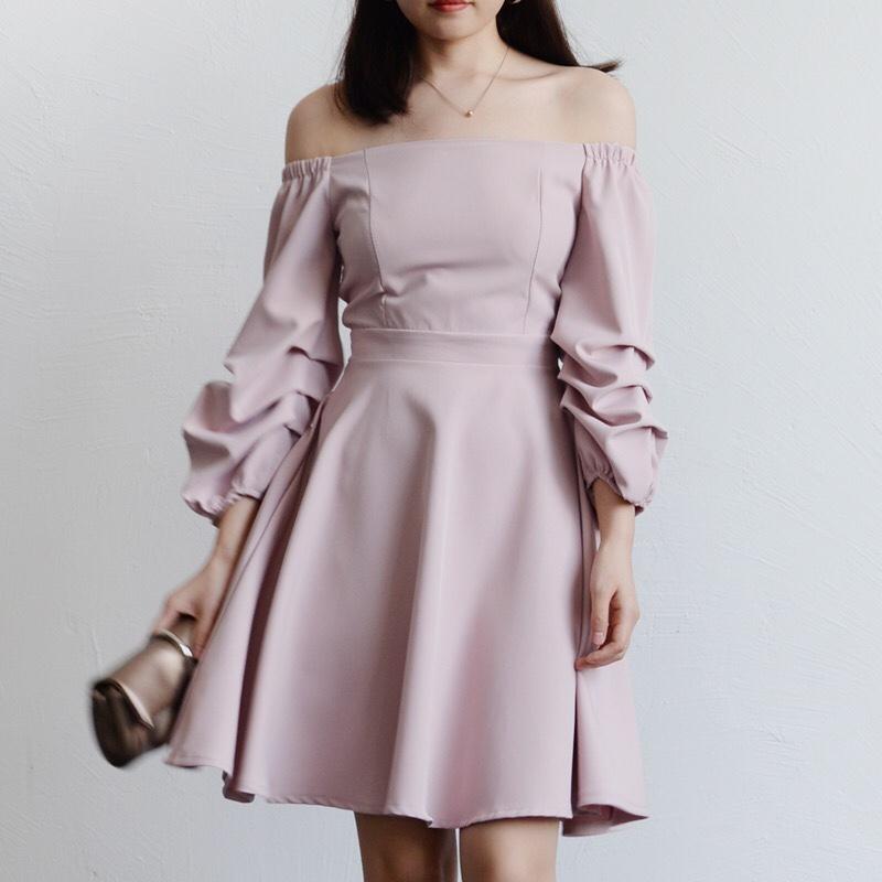 Đầm dự tiệc đầm kiểu Trễ Vai Lisa Dress