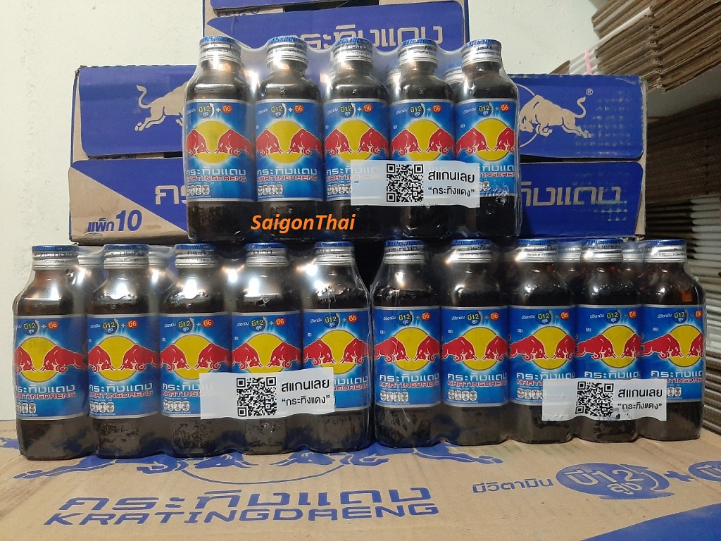 1 lốc 10 chai bò húc nội địa thái lan redbull chai thủy tinh 150ml