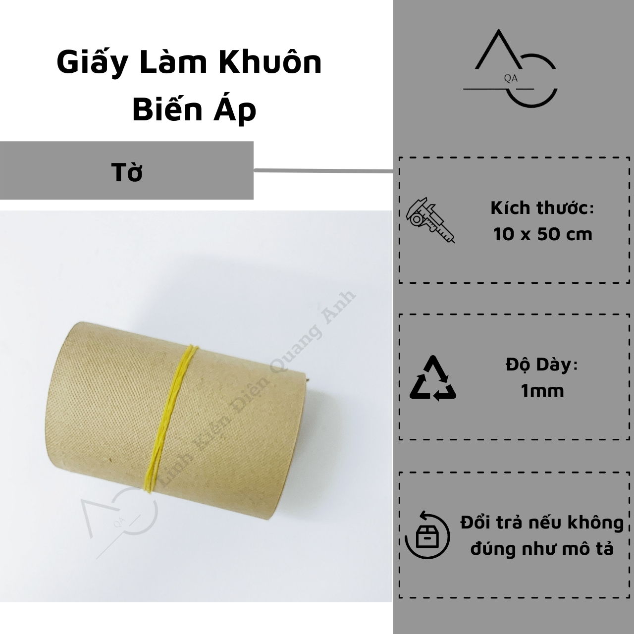 Giấy Làm Khuôn Biến Áp Quấn Dây Đồng Đổi Nguồn Cốt Khuôn Quấn Dây Đồng 1mm 1 Ly