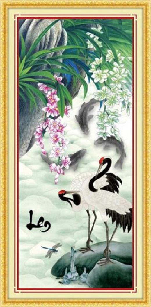 Tranh thêu chữ thập lan dlh-222843