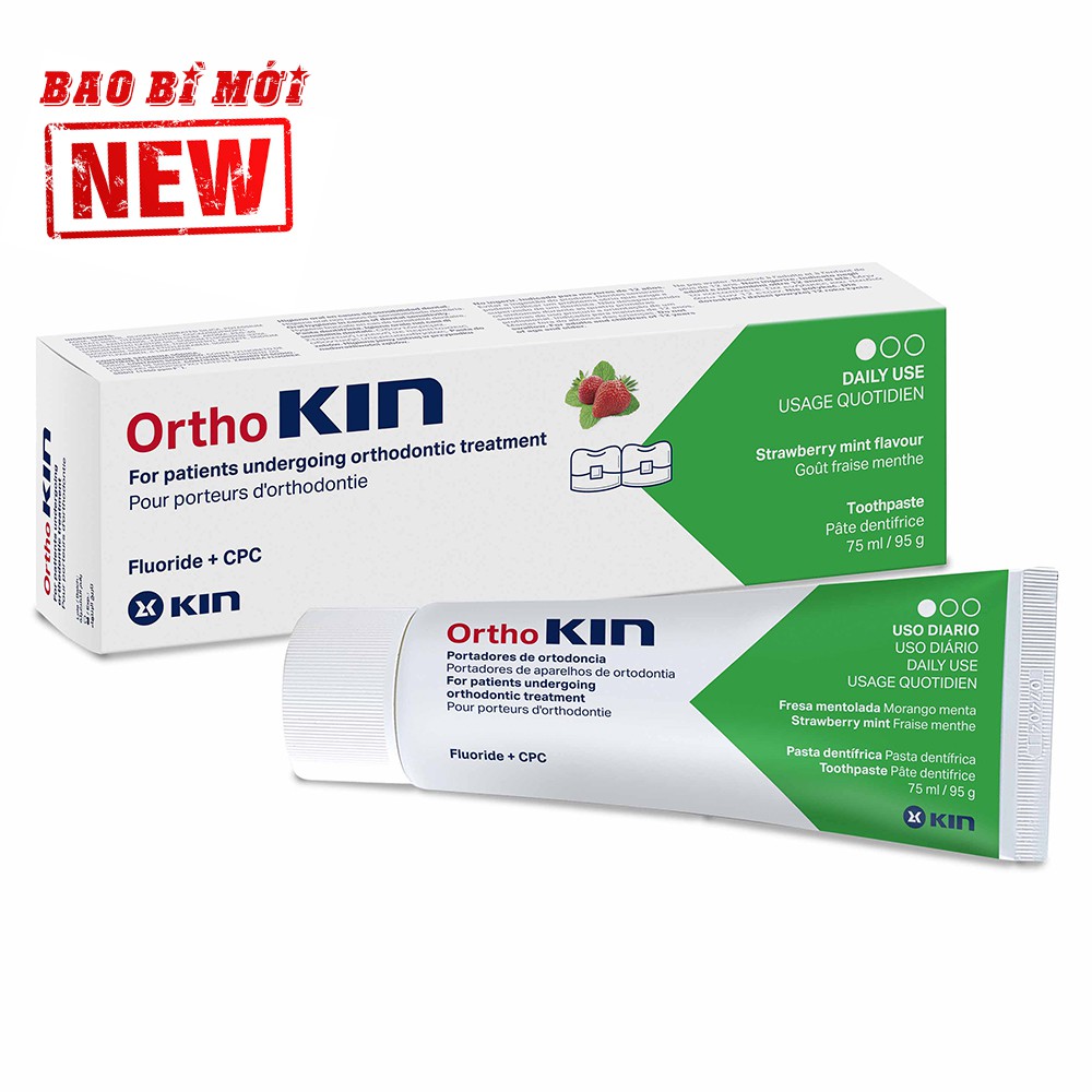 Kem đánh răng dành cho răng niềng ortho kin 75ml